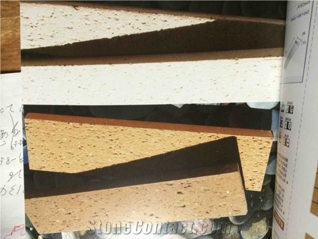 Clay Tiles on Wall Light Weight Extudes, Building Stones