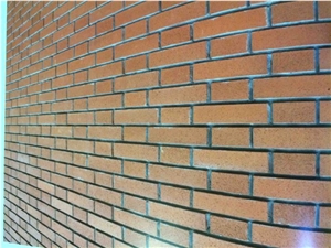 Clay Tiles on Wall Light Weight Extudes, Building Stones