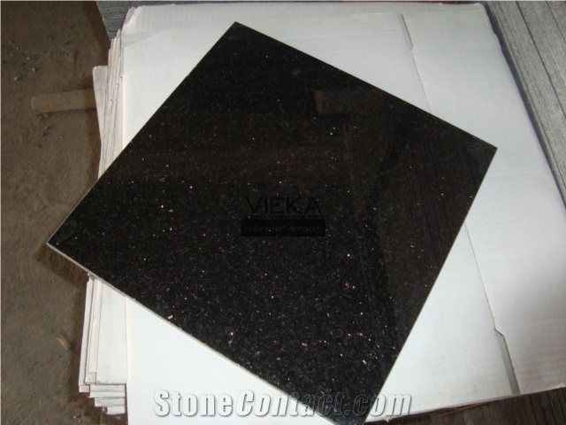 Black Galaxy Indian Granite Flamed Polished Tile & Slab for Windowsill,Stair,Cut-To-Size Stone countertop monument exterior interior Wall Floor Covering China Black Star Gold Nero Star Galaxi