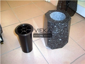 Blue Pearl Granite Tombstone Monument Memorials 036 Urn, Vase & Bench Blue Pearl Granite Tombstone Monument Memorials 036 Urn, Vase & Bench