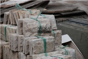 China Beige Slate Mushroom Wall Cladding China Beige Slate Mushroom Wall Cladding