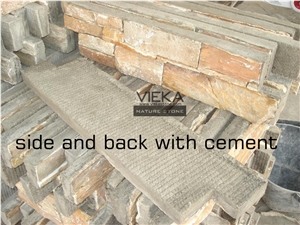 China Cement Culture Stone Wall Panel Ledge Stone/Veneer/Stacked Stone for Wall Cladding Cp001