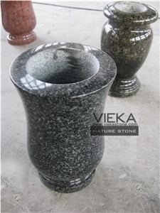 China Nero Impala Granite Tombstone Monument Memorials 020 Vase