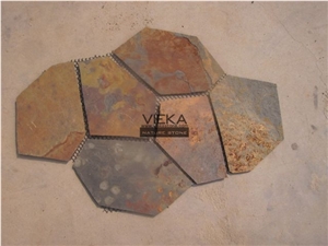 Flagstone Mats Rusty Slate Stone Random Multicolor