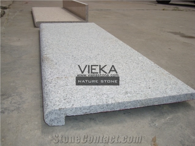 G603 Granite Steps & Stair Treads Riser Polished and Flamed