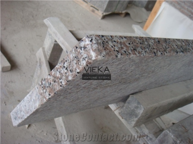 G635 Granite,China Pink Anxi Red Granite Steps & Stair Riser Polished