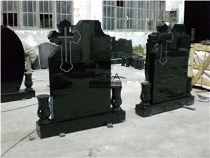G654 Granite Tombstone & Monument,China Black Granite Gravestone & Cross Headstone Sesame Black China impala Padang Black pingnan zhima hei china nero new impala dark grey for Romania market