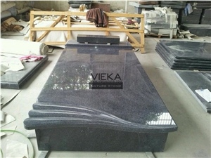 G654 Granite Tombstone & Monument,China Black Granite Gravestone & Headstone Sesame Black China Impala Padang Black Pingnan Zhima Hei China Nero New Impala Dark Grey for Poland Market Cover Plate