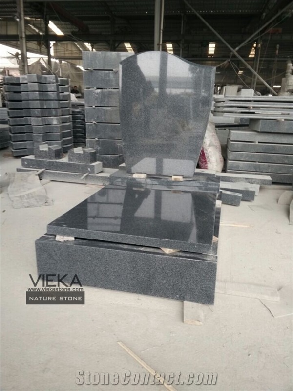 G654 Granite Tombstone & Monument,China Black Granite Gravestone & Headstone Sesame Black China Impala Padang Black Pingnan Zhima Hei China Nero New Impala Dark Grey