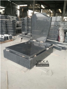 G654 Granite Tombstone & Monument,China Black Granite Gravestone & Headstone Sesame Black China Impala Padang Black Pingnan Zhima Hei China Nero New Impala Dark Grey