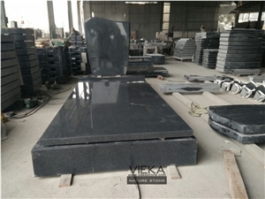 G654 Granite Tombstone & Monument,China Black Granite Gravestone & Headstone Sesame Black China Impala Padang Black Pingnan Zhima Hei China Nero New Impala Dark Grey