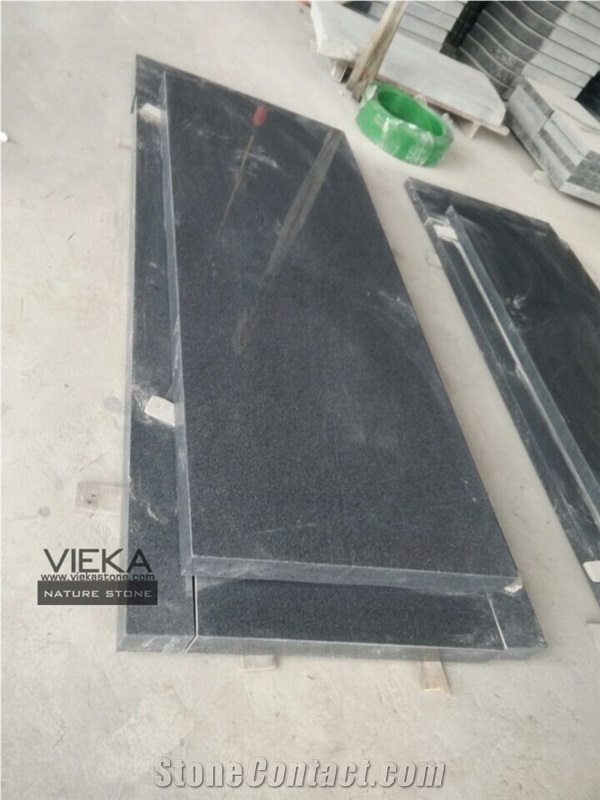 G654 Granite Tombstone & Monument,China Black Granite Gravestone & Headstone Sesame Black China Impala Padang Black Pingnan Zhima Hei China Nero New Impala Dark Grey