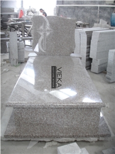 G664 Granite Tombstone & Monument,Memorials,Gravestone & cross Headstone Poland style China Luna Pearl luoyuan red Ruby Red Vibrant Rose Violet Purple Pearl Poland style