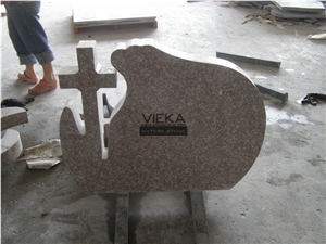 G664 Granite Tombstone & Monument,Memorials,Gravestone & cross Headstone Poland style China Luna Pearl luoyuan red Ruby Red Vibrant Rose Violet Purple Pearl Cross Poland Style