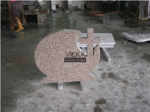 G664 Granite Tombstone & Monument,Memorials,Gravestone & cross Headstone Poland style China Luna Pearl luoyuan red Ruby Red Vibrant Rose Violet Purple Pearl Poland Style Cross