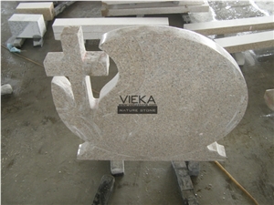 G664 Granite Tombstone & Monument,Memorials,Gravestone & cross Headstone Poland style China Luna Pearl luoyuan red Ruby Red Vibrant Rose Violet Purple Pearl Poland Style Cross