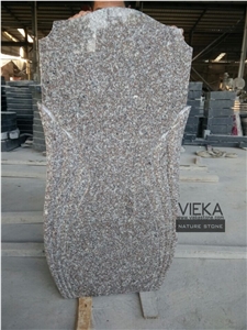 G664 Granite Tombstone & Monument,Memorials,Gravestone & Cross Headstone Poland Style China Luna Pearl Luoyuan Red Ruby Red Vibrant Rose Violet Purple Pearl