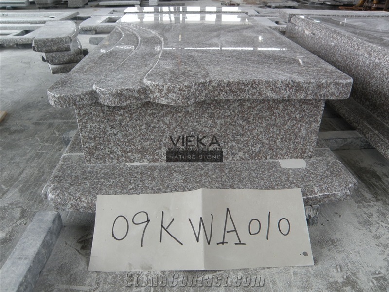 G664 Granite Tombstone & Monument,Memorials,Gravestone & Headstone Export to Poland wave cover plate