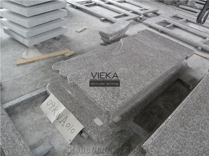 G664 Granite Tombstone & Monument,Memorials,Gravestone & Headstone Export to Poland wave cover plate