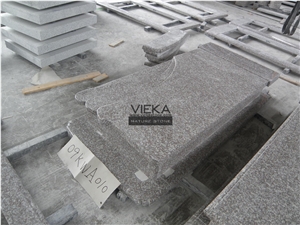 G664 Granite Tombstone & Monument,Memorials,Gravestone & Headstone Export to Poland wave cover plate