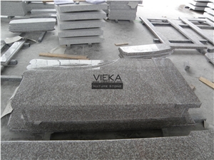 G664 Granite Tombstone & Monument,Memorials,Gravestone & Headstone Export to Poland wave cover plate