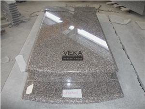 G664 Granite Tombstone & Monument,Memorials,Gravestone & Headstone Poland style China Luna Pearl luoyuan red Ruby Red Vibrant Rose Violet Purple Pearl Cover plate poland 