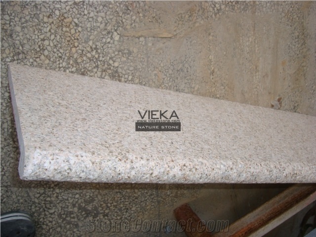 G682 Granite Top Material Step & Stair Treads Riser Polished and Flamed