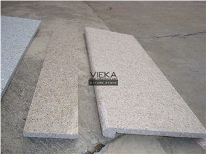 G682 Granite Top Material Step & Stair Treads Riser Polished and Flamed