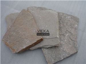 Irregular Random Flagstone Paving Stone Landscape Pink Quartzite