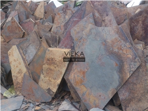 Irregular Random Flagstone Paving Stone Landscape Rusty Slate big