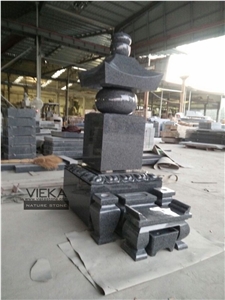 Japanese Style G654 Granite Tombstone & Monument,Memorial Products,China Black Granite Gravestone & Headstone