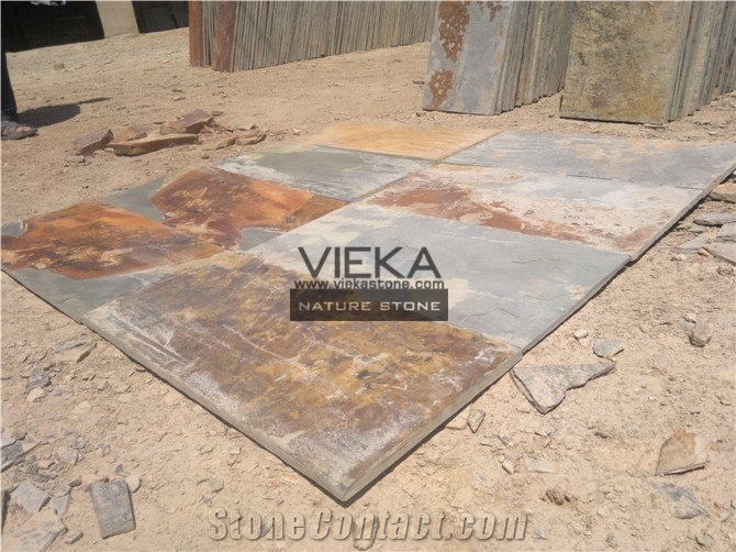 Multicolor Slate Tiles,China Wall & Floor Tiles,Rusty Slate Tile