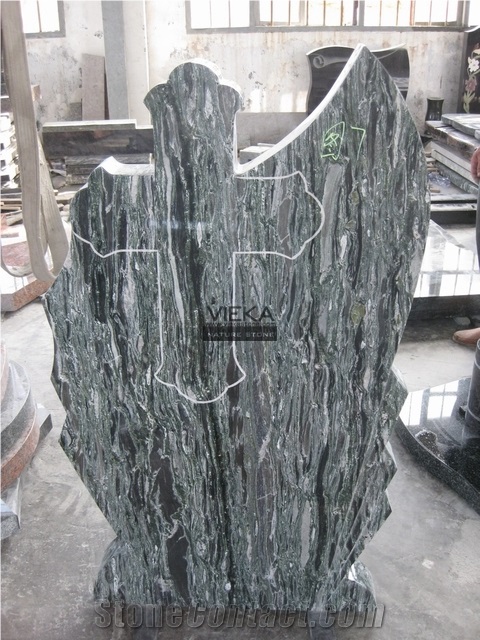 Ocean green Granite Tombstone & Monument,Memorials,Gravestone & Headstone Export to Romania