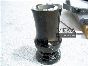 Shanxi Black Granite Tombstone Monument Memorials 032 Urn, Vase & Bench