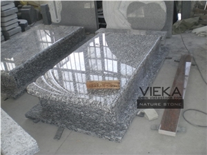 Surf White Granite Tombstone & Monument,Memorials,Gravestone & Spary White Headstone Export to Poland