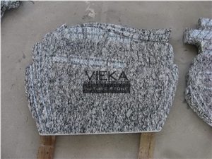 Surf White Granite Tombstone & Monument,Memorials,Gravestone & Spary White Headstone Poland Style Wave Cover Plate Xinyi Sea Wave Flower