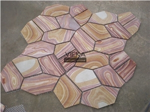Yellow Sandstone Stone Random Flagstone Mats