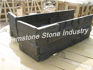 Black Slate Corner Stone,Hebei Black Slate Cultured Stone