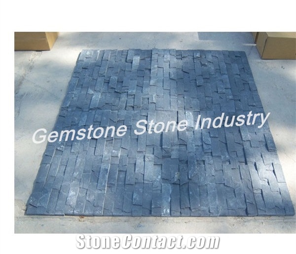 Black Slate Glue or Net Paste, Straight or Corner Style, China Black Slate Cultured Stone