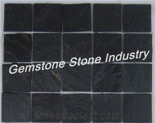 Black Slate Glue or Net Paste, Straight or Corner Style, China Black Slate Cultured Stone