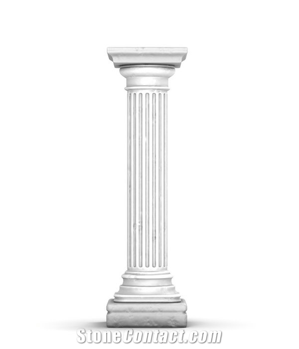 China Absolute White Marble Column,Stone Column,Roman Column,Handcraft Columns