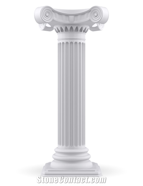 China Absolute White Marble Column,Stone Column,Roman Column,Handcraft Columns