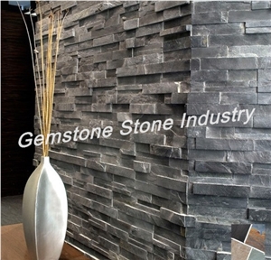 Hebei Natural Split Surface Slate Paper Box and Wood Crates Packing,China Black Slate Cultured Stone