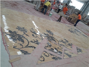 Marble Waterjet Medallions,Marble Square Medallions,Marble Carpet Medallions