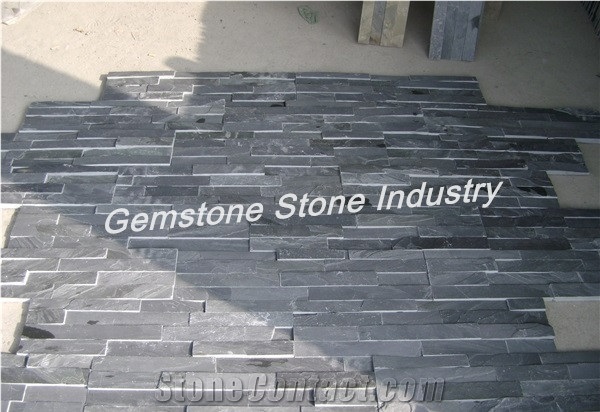 P018 Cultural Slate Natural Stone in China, Hebei Black Slate Cultured Stone