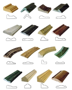 Tan Brown Granite Border Decos,Bullnose Border Line Moldings