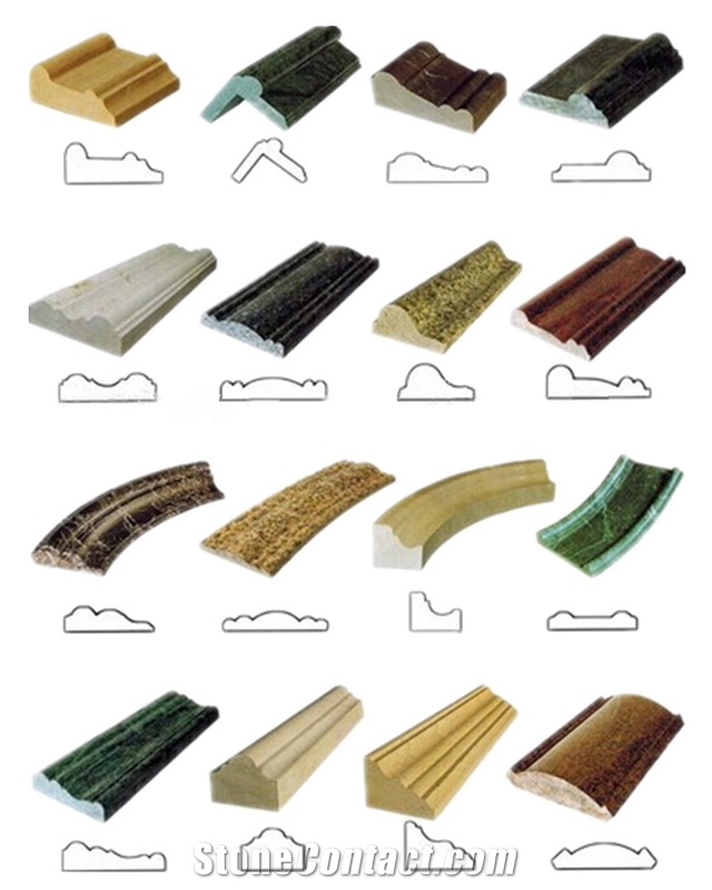 Tan Brown Granite Border Line Dome Moulding Border Moulding