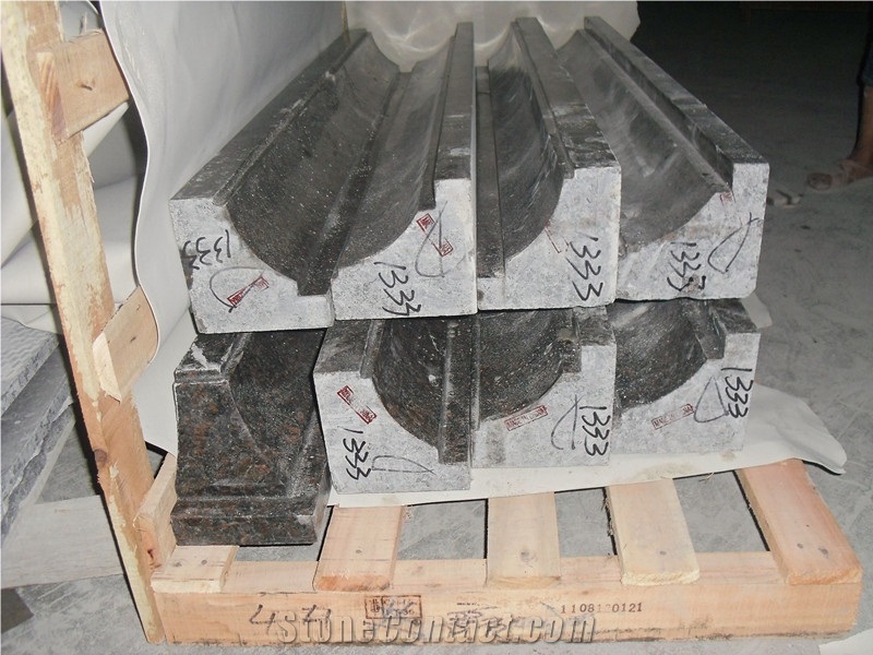 Tan Brown Granite Pencil Liners Bullnose Moldings Decoration