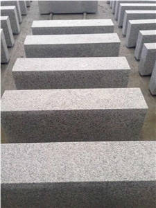 G623 Granite Paving Stone, China White Granite Kerbstone, Flamed/Sandblast/Natural Surface