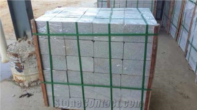 G623 Granite Paving Stone, China White Granite Kerbstone, Flamed/Sandblast/Natural Surface